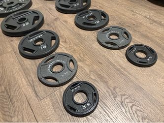 BRAND NEW Full Set Of Cast Iron Weight Plates  from 2.5s to 45s  Pounds [Total: 245 lbs]