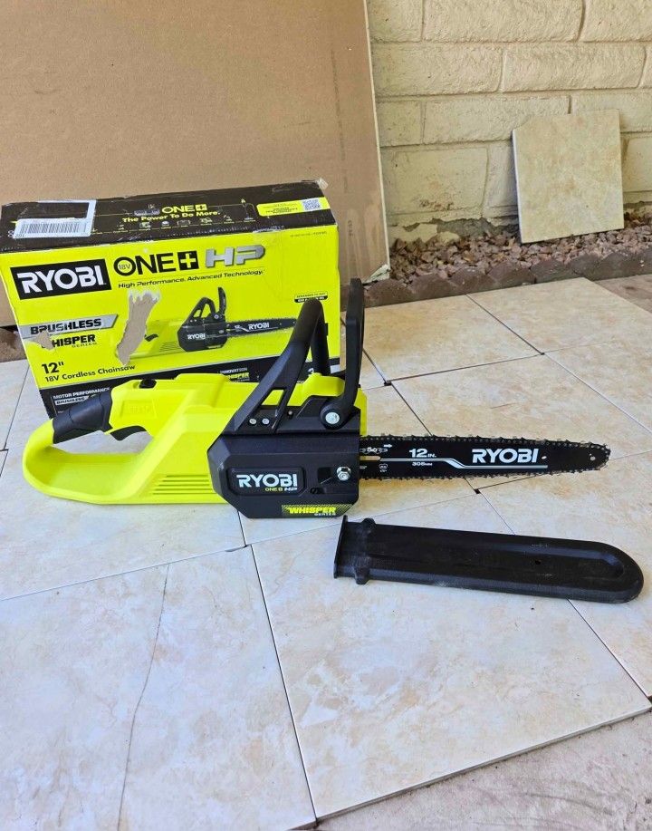 RYOBI 18V HP Brushless Whisper Series 12 in. Chainsaw (Tool Only)