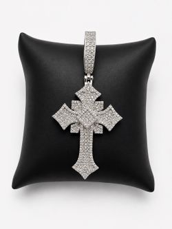 925 Sterling Silver 3.80CT MOISSANITE Cross Men’s Pendant