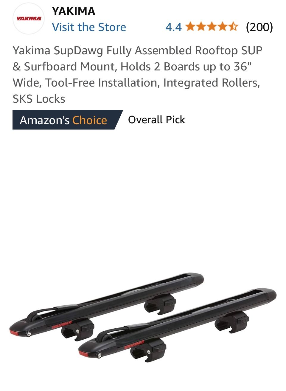Yakima SupDog SUP Roof Top Rack