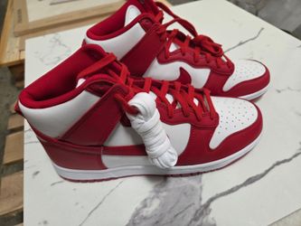 Nike Dunk High Red and White Sneakers