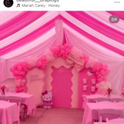 Hello Kitty Balloons/Draping