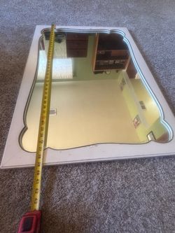 Wall Mirror with White Wood Frame