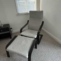 IKEA Arm Chair With Ottoman