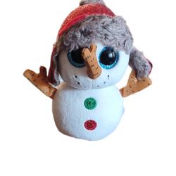 Ty Beanie Boos - Buttons The Snowman winter Christmas Plush
