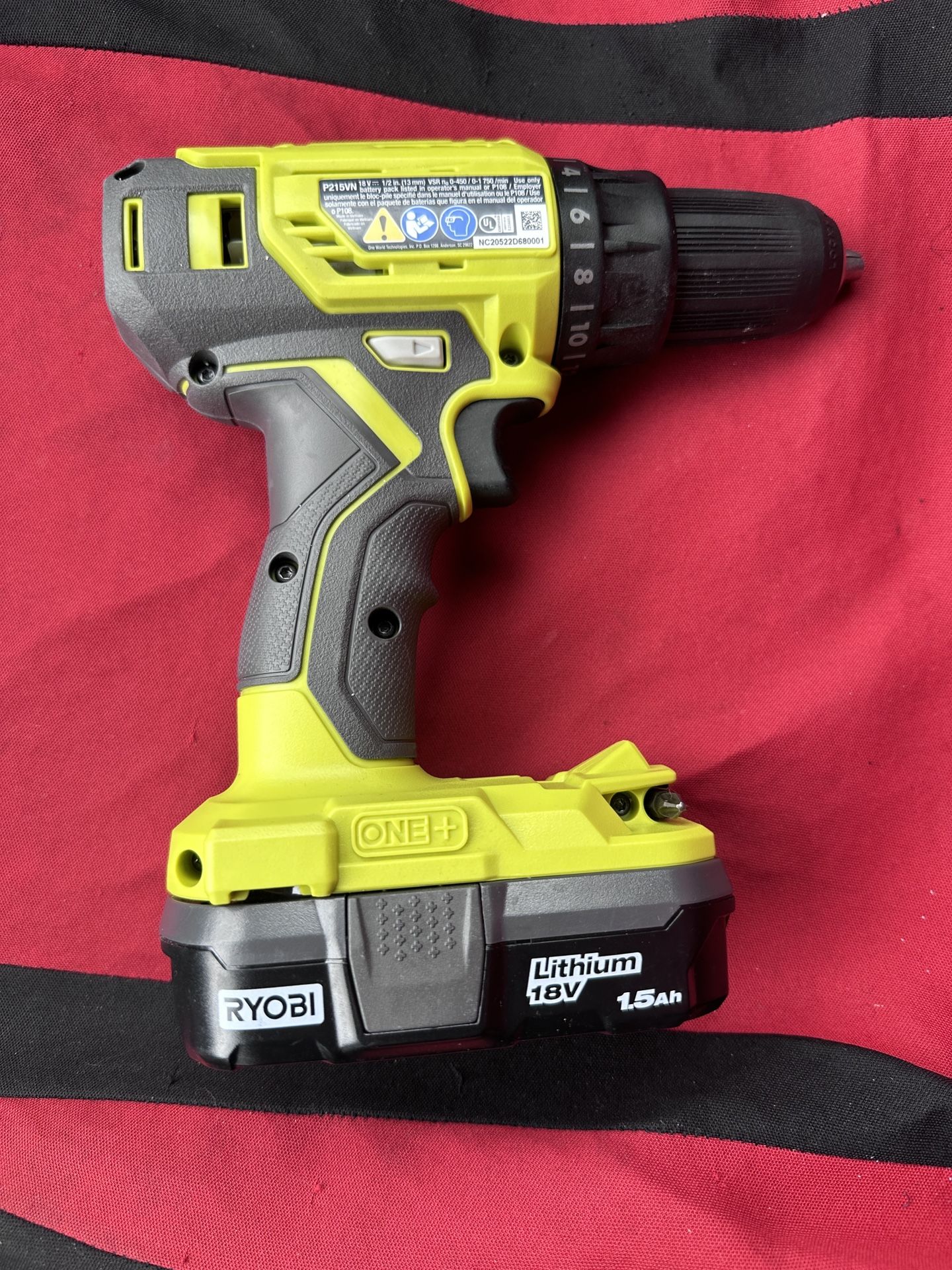 Ryobi 18v Ryobi Vsr Drill Ryobi P215VN 18-Volt ONE+ Lithium-Ion