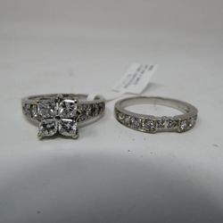 14kt White Gold Diamond Ring Set