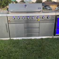 Brand New Patio Island Bbq Grill Propane  Stainless Steel 