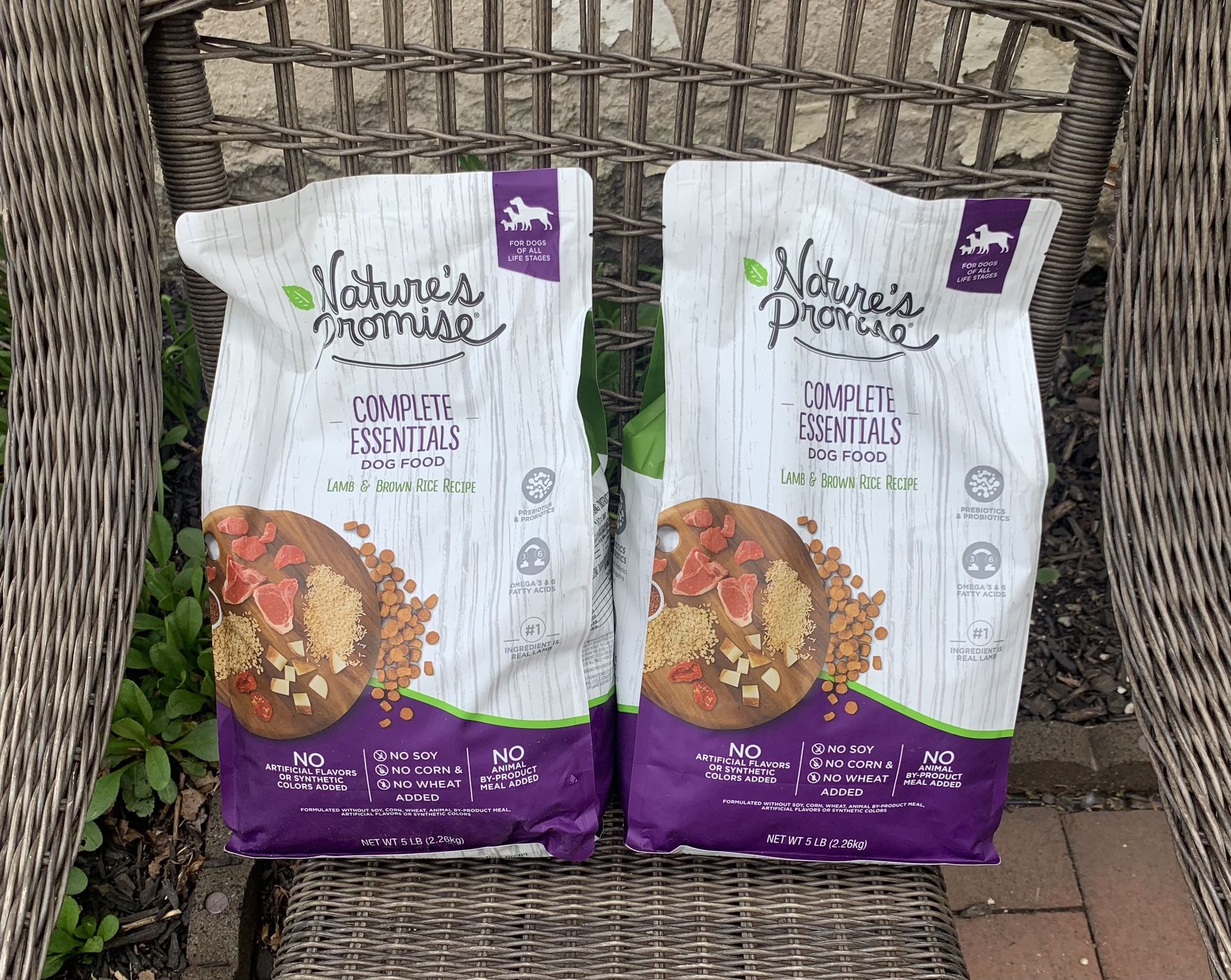 Dog food 2 bags New expires may 2026 natural promise lamb/brown rice recipe both for $20