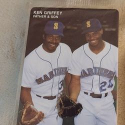 Vintage Mother's Cookies Father Son Card Ken Griffey Jr & Ken Griffey Cash Porch Pickup Redmond 