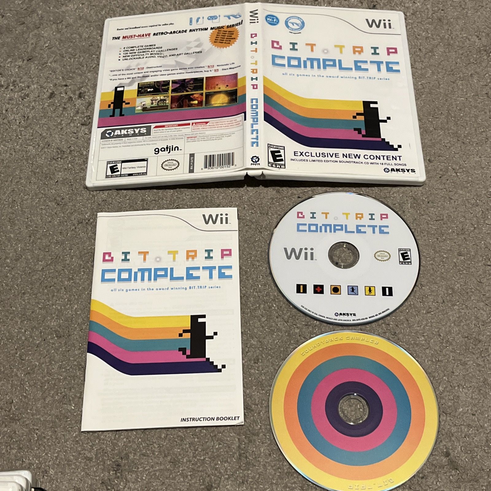 Bit Trip Complete Nintendo Wii CIB w/ Manual Soundtrack 