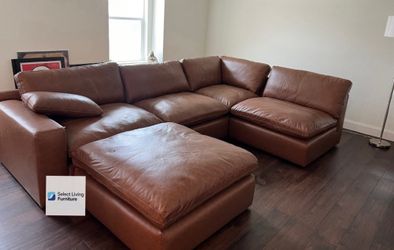 Modular Leather Sectional Couch (Brand New)