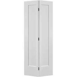 Masonite 30 in. x 80 in. 2 Panel Lincoln Park Primed Hollow Core Composite Bi-fold Interior Door 
