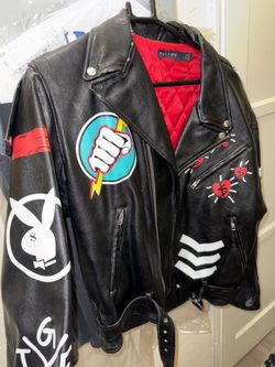 Hudson leather jacket size large