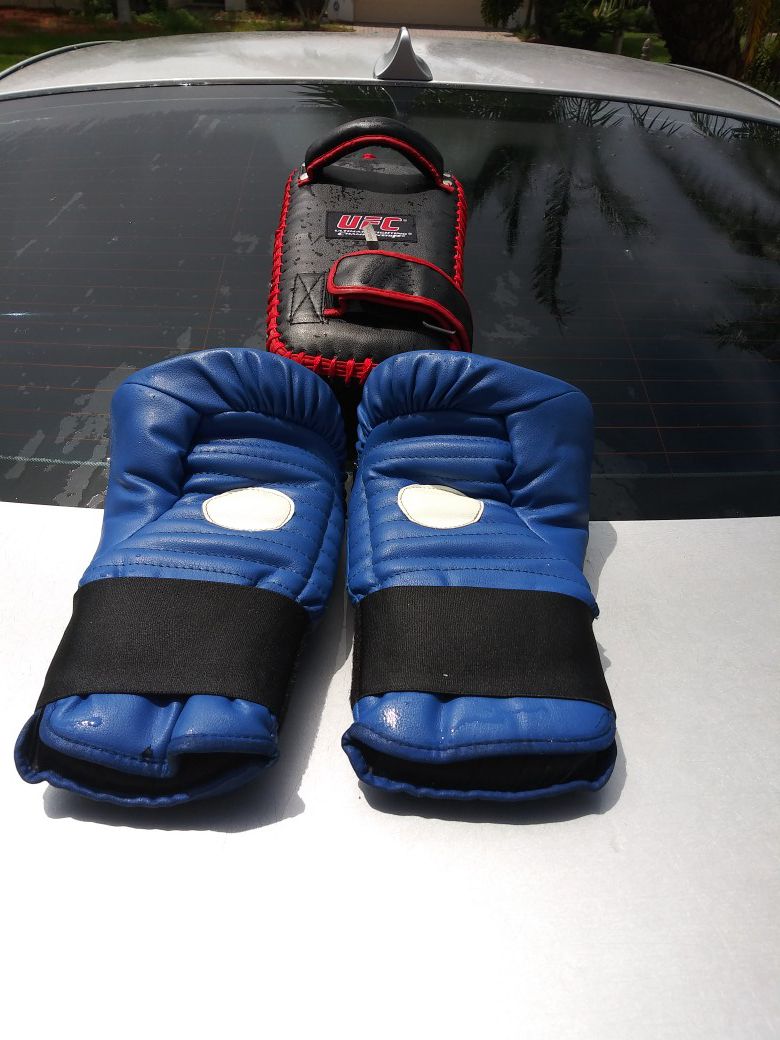 Boxing Gloves and UFC Punching Hand-Pad