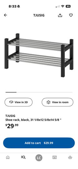 Tjusig Shoe Rack Black