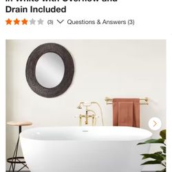 New 67 Inch Freestanding Bathtub New In Box