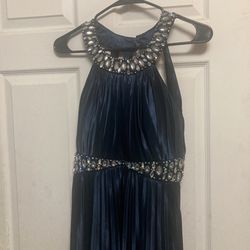 Sequins hearts blue dress