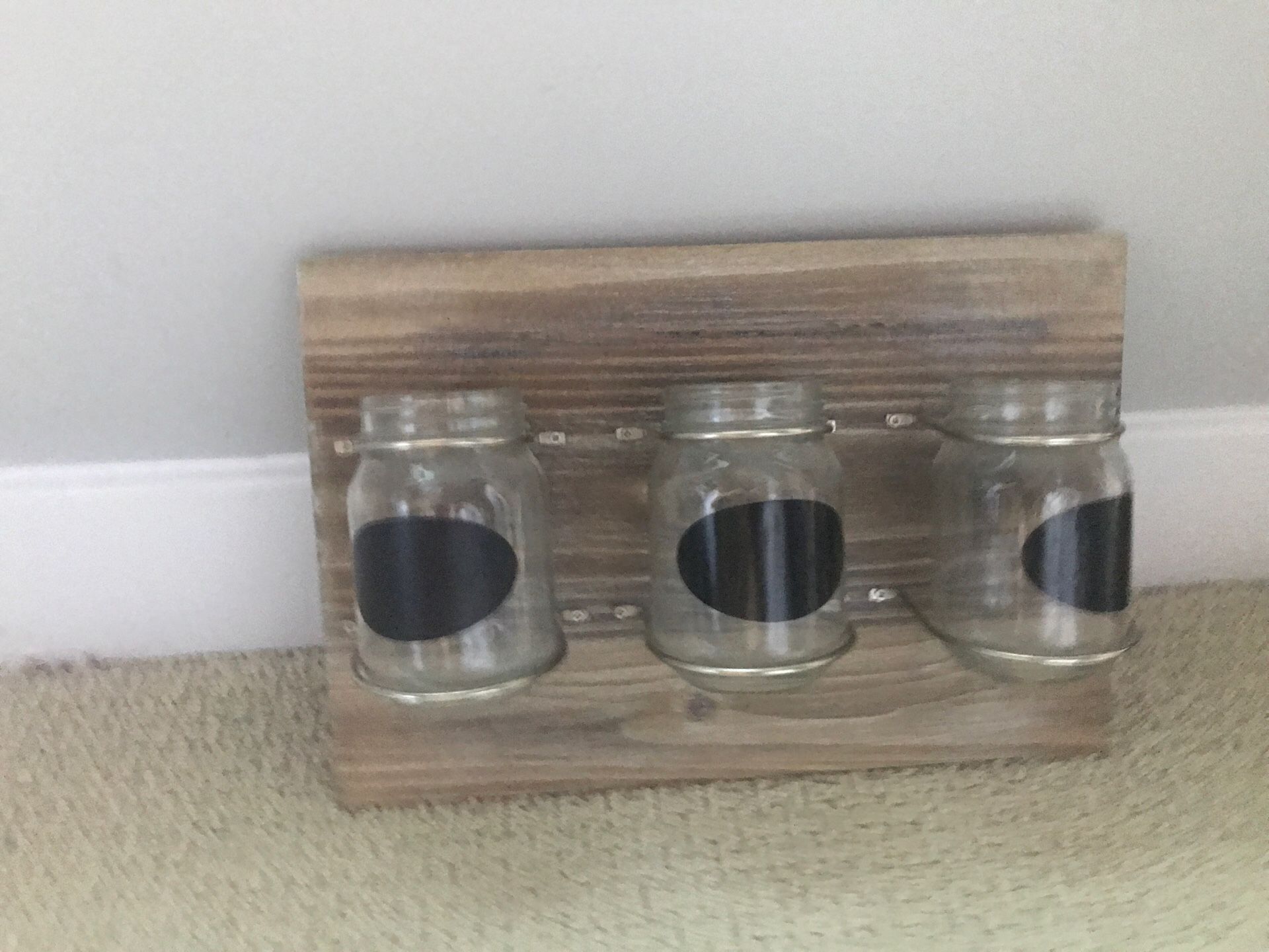 Mason jar shelf