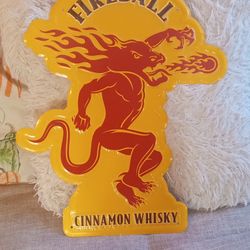 Large Metal Fireball Sign