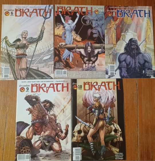 Brath Comic Book Lot 5 Issue 6 Thru 10 Warrior Cross Gen Solider