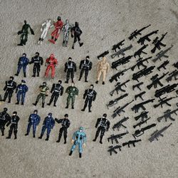 Army Swat Fire Man Figures Lot