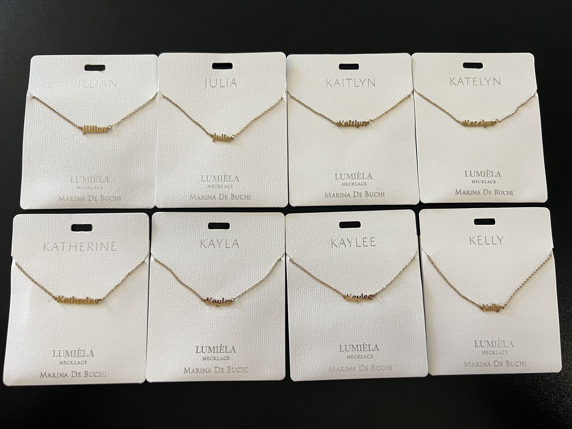 Lumiela Marina De Buchi Personalized Girls Name Necklaces Christmas Stocking Stuffers!!