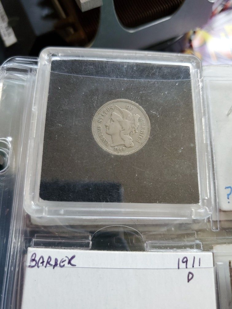 1866 3 Cent US Coin Make Offer
