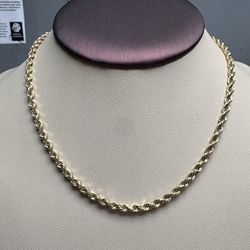 14K  Solid Rope Chain