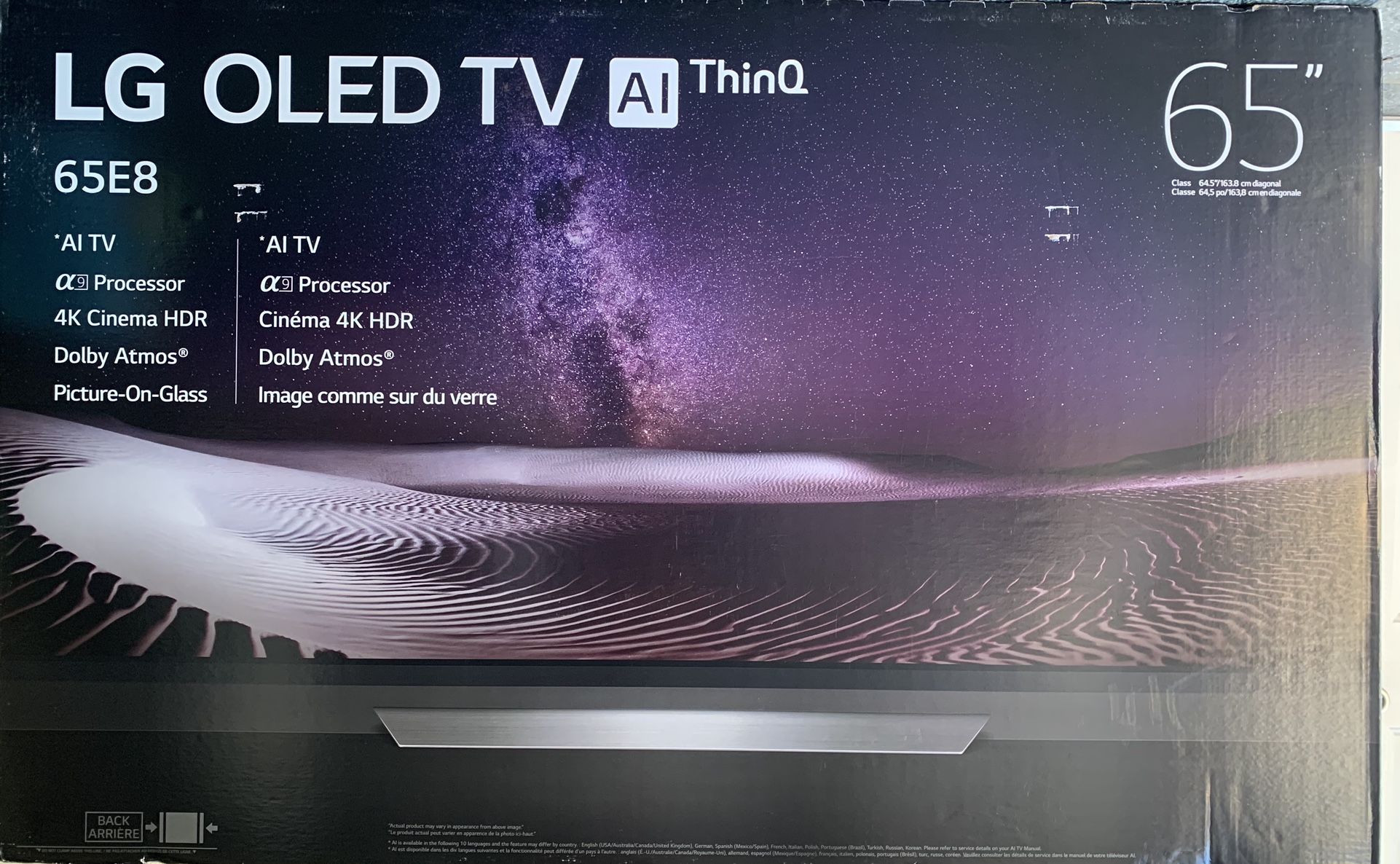 LG 65” Oled TV Almost New