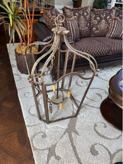 Frosted Raindrop Glass Chandelier - Originally $2000