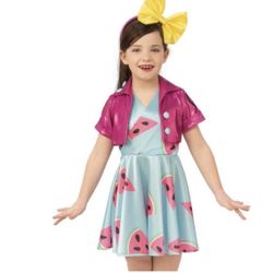 Size small (4-6) Includes: Dress, Bolero jacket, headband. 2 surprise boxes