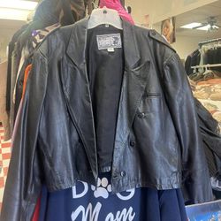 InPrivate Studio Faux Leather Cropped Jacket