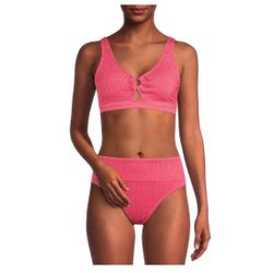 New-Crinkle Texture Bikini Swim Set Size 8/10