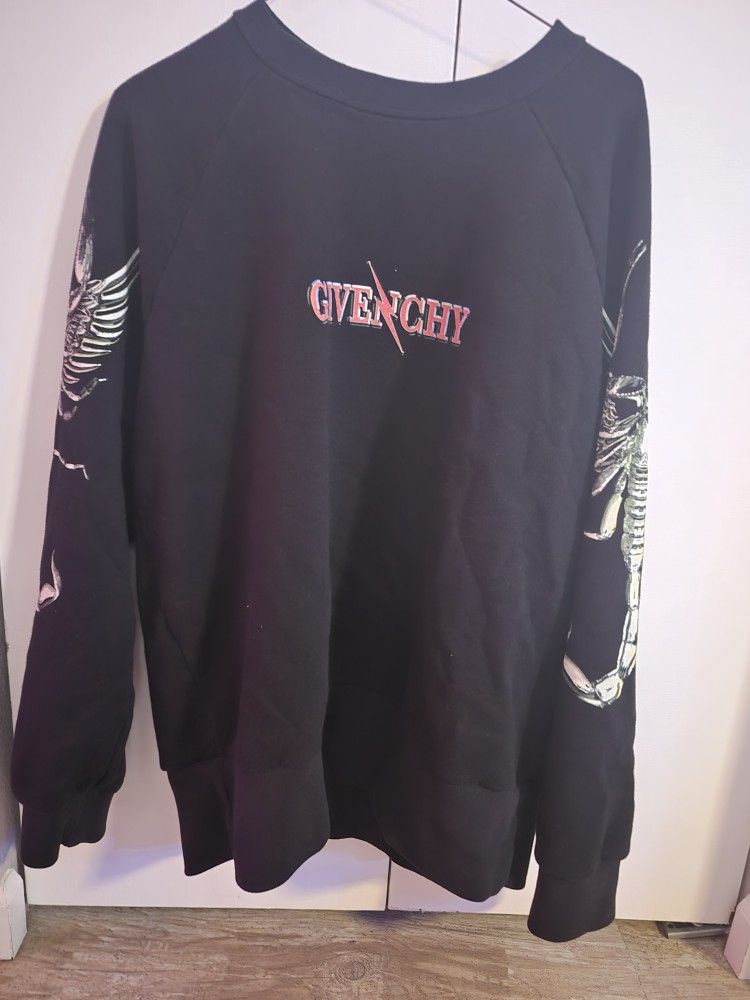 Large Black Givenchy Sweatshirt With Scorpion Design On Arms
