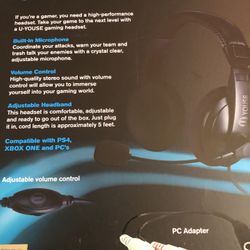 Gaming Headset For Xbox One,PS4 And PC