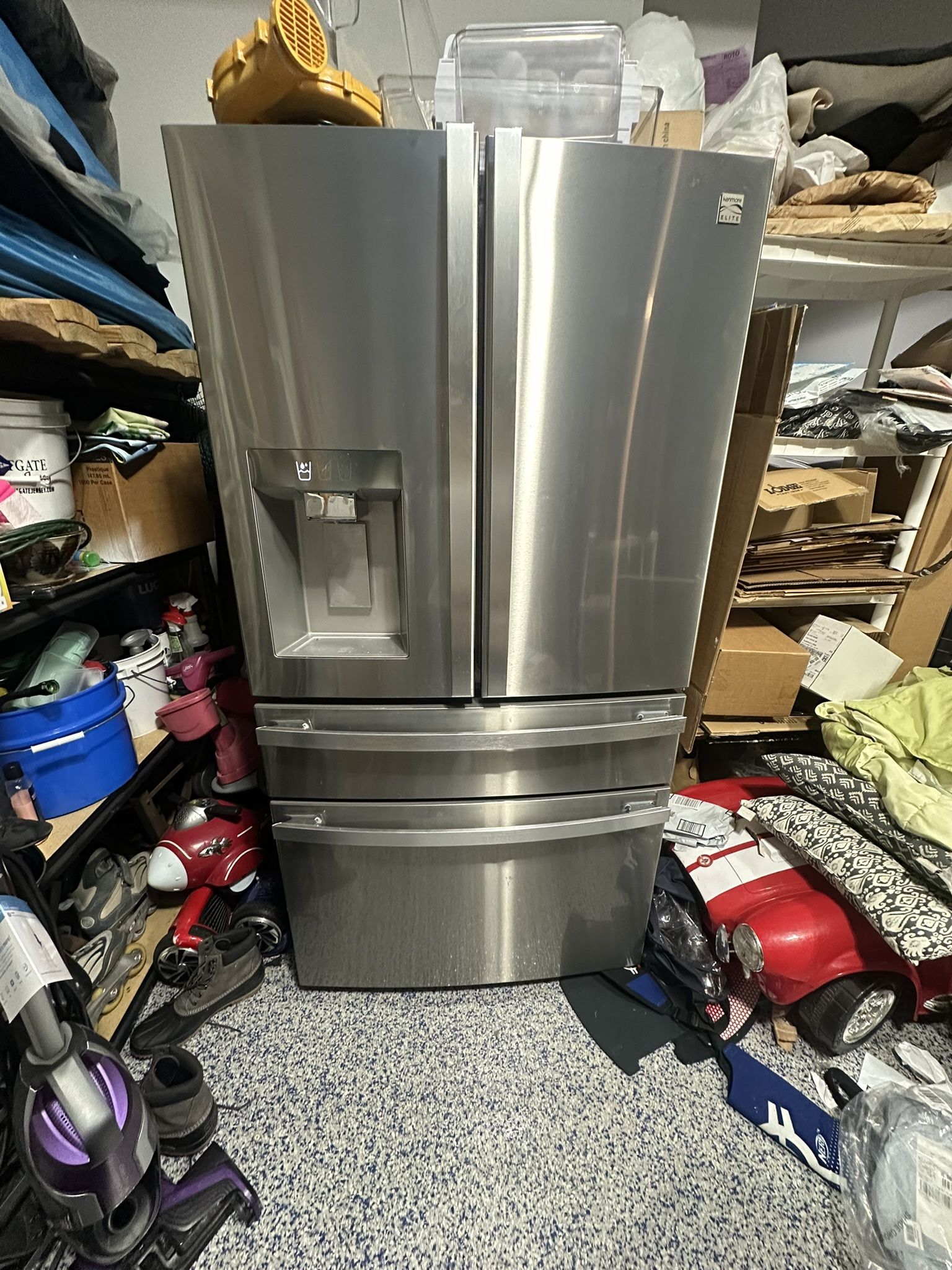 Kenmore Elite 72695 29.5 Cu. Ft. 4-Door Smart French Door Refrigerator - Fingerprint Resistant Stainless Steel