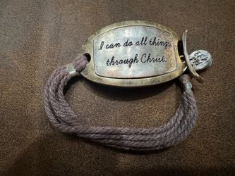 Inspirational Scripture Rope Bracelet