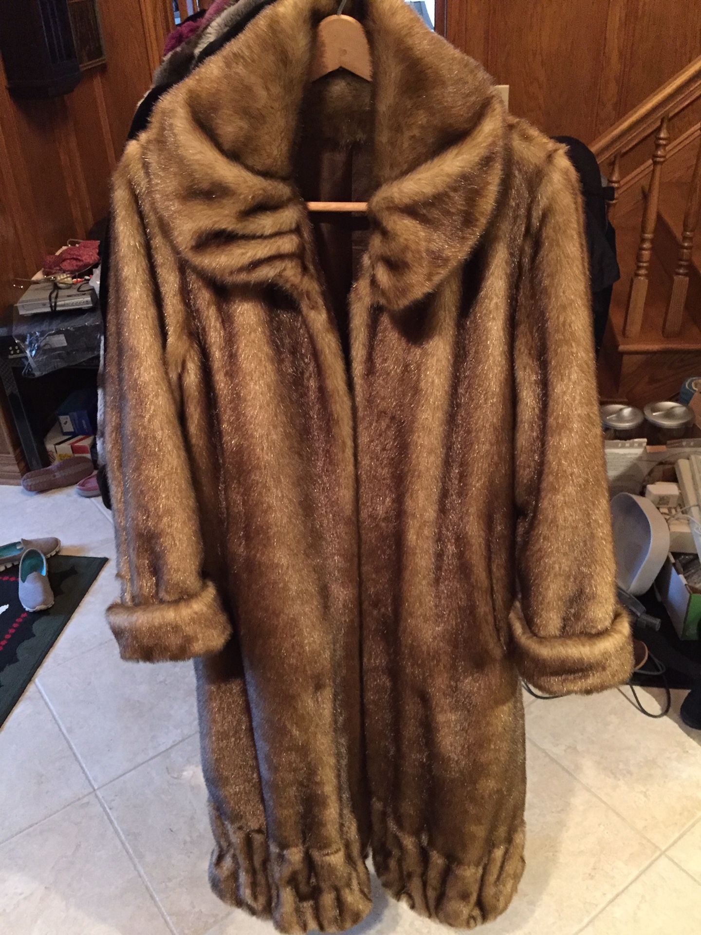 Brown Faux Fur Coat