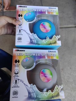 Led shower speaker