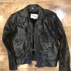 Leather Jacket Mens Size L