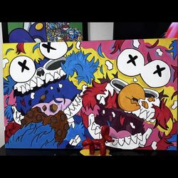 Cookie Monster & Elmo Art 