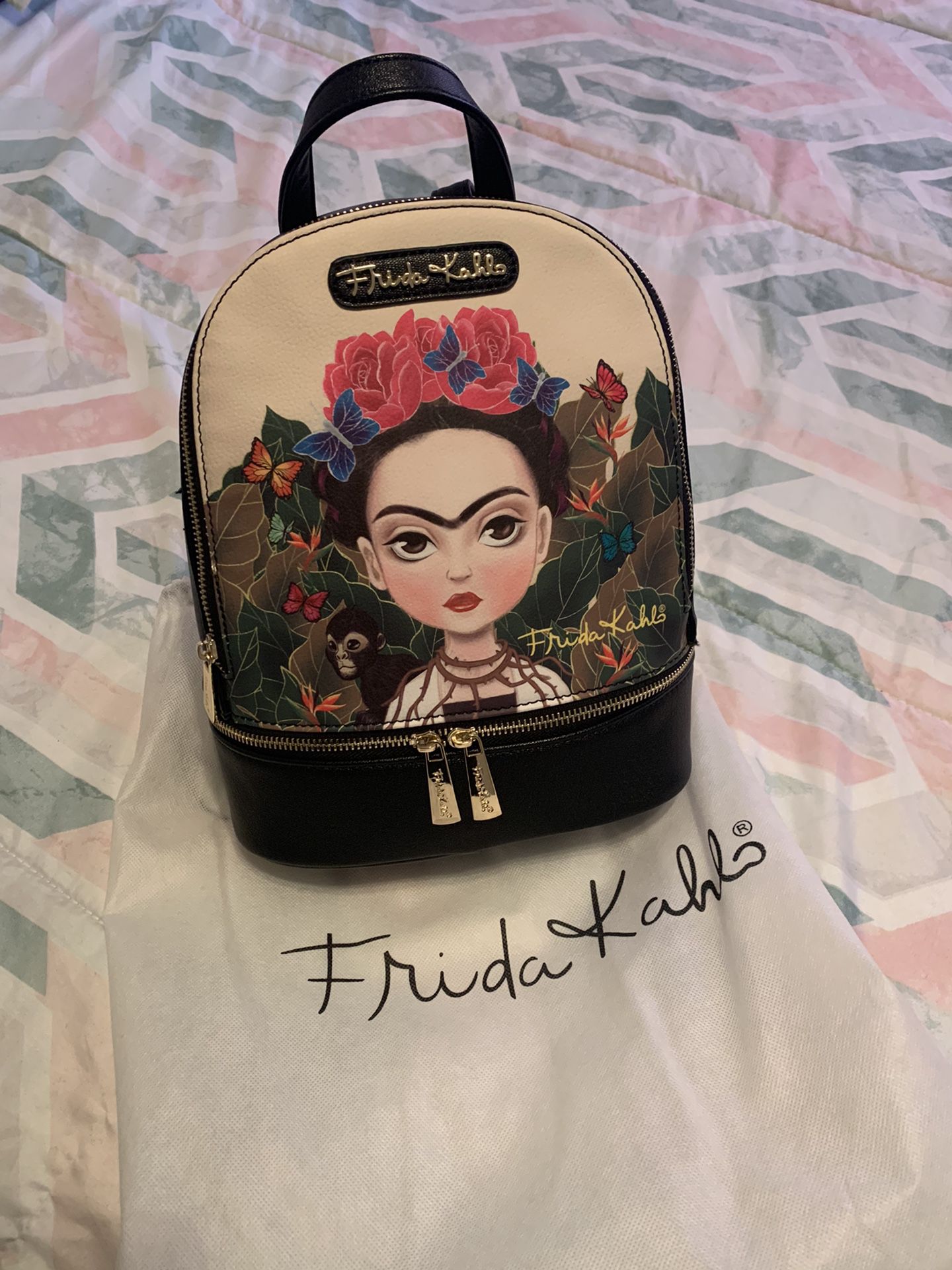Frida Khalo backpack/purse. Dust bag Included 
