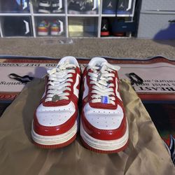 Red Bapestas Size 8