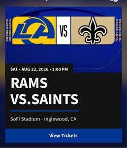 LA Rams vs Saints Preseason Ticket Aug 2026