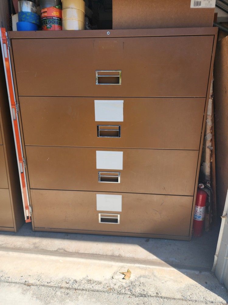 Lateral 4 Drawer File Cabinets (3)