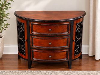 Demilune Accent Chest with 3 Drawers