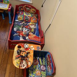 Kids Paw Patrol Bed And Desk