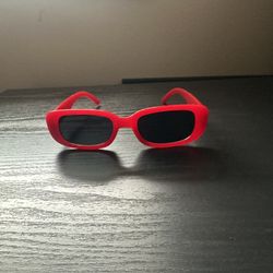 Sunglasses Designer Style Red (Never Worn)