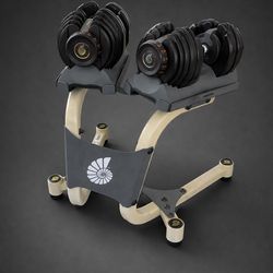 Nautilus Adjustable Dumbbells 5–52.5 lbs w/ Stand – Pair